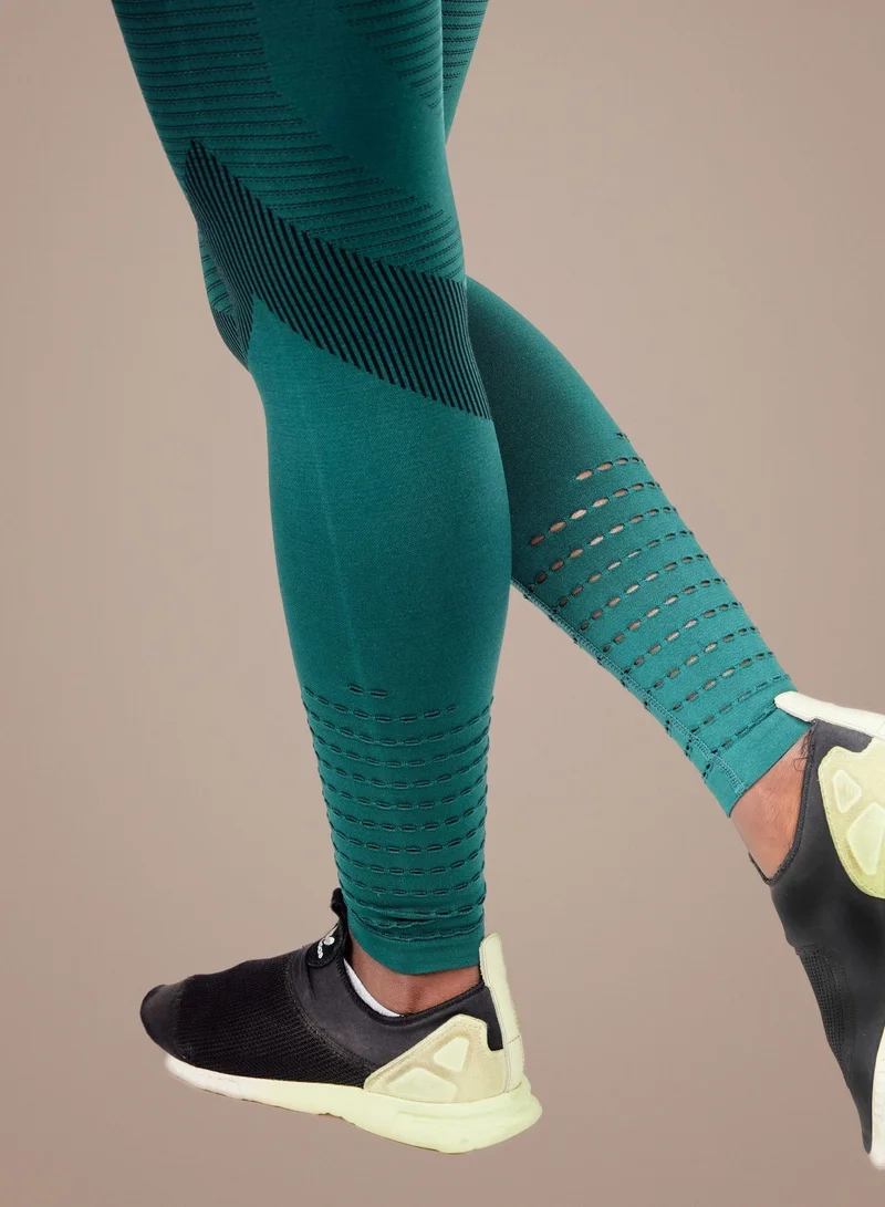 Thugfit emerald green SpinFit High Waist Hollow Leggings - Green for Women | Best Price UAE