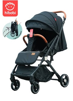 hibobi Lightweight Travel Stroller for Baby & Toddlers - Easy Fold & Compact Stroller with Canopy, Storage Basket, Multi-Position Recline & Convenient Two-Hand Fold - Airplane Stroller for Infants & Newborn  - Image 1