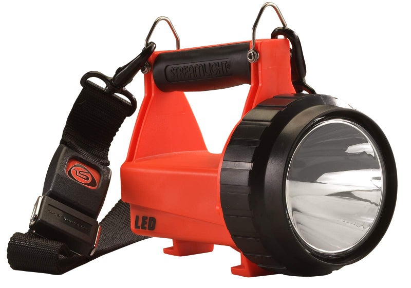 Streamlight نظام مصباح يدوي مركب على المركبات من ستريملايت 44451 فاير فولكان LED مع شاحن DC، LED خلفي مزدوج وحزام كتف سريع الإطلاق، برتقالي - 180 لومن - Image 1