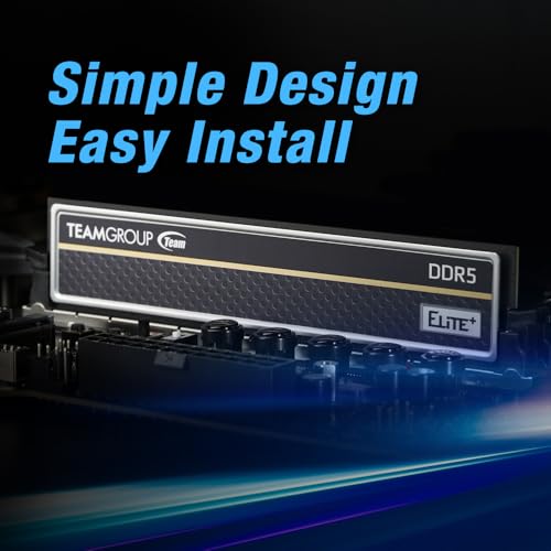 TEAMGROUP Elite Plus DDR5 16GB 6000MHz PC5-48000 CL48 Unbuffered Non-ECC 1.1V UDIMM 288 Pin Desktop Memory Module Ram (Black) - TPBD516G6000HC4801 - Image 5