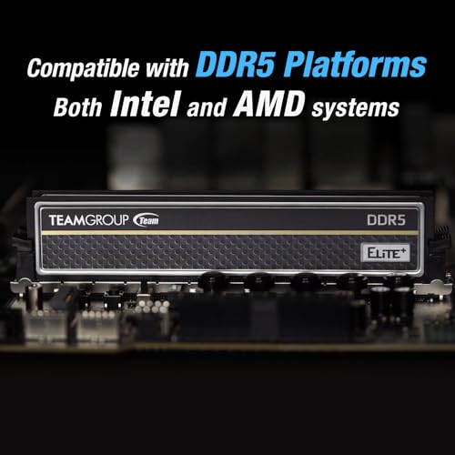 TEAMGROUP Elite Plus DDR5 16GB 6000MHz PC5-48000 CL48 Unbuffered Non-ECC 1.1V UDIMM 288 Pin Desktop Memory Module Ram (Black) - TPBD516G6000HC4801 - Image 4