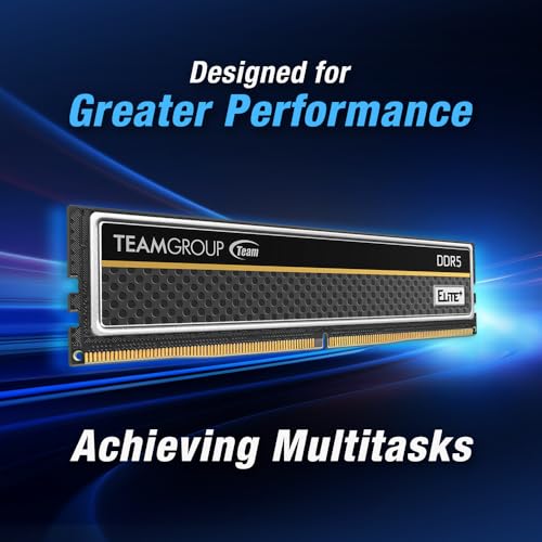 TEAMGROUP Elite Plus DDR5 16GB 6000MHz PC5-48000 CL48 Unbuffered Non-ECC 1.1V UDIMM 288 Pin Desktop Memory Module Ram (Black) - TPBD516G6000HC4801 - Image 3