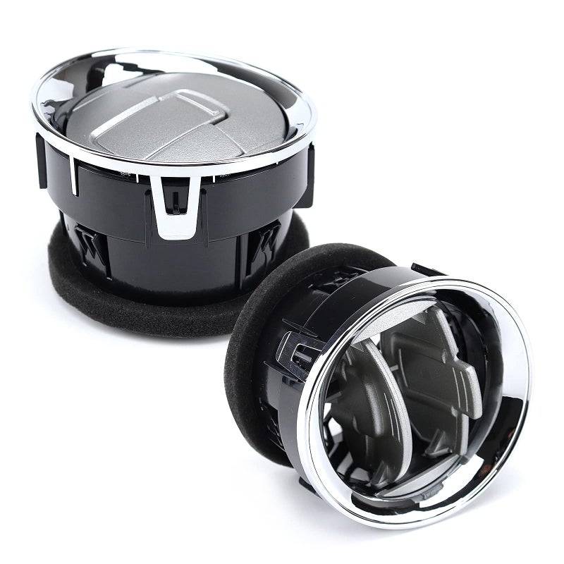 2PCS AC Heater Air Vent Front Interior Dashboard Louvre Chrome Compatible with Ford F150 20092014 Replace 9L3Z19893CA 9L3Z19893CA