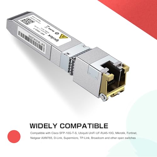 ipolex SFP+ to RJ45 10Gb Module, Support 1G/2.5G/5G/10GBase-T RJ45 SFP+ Module, Compatible for Cisco SFP-10G-T, Ubiquiti UACC-CM-RJ45-MG, Mikrotik, Netgear, TP-Link, and More, up to 30 Meters, 2 Pack - Image 2