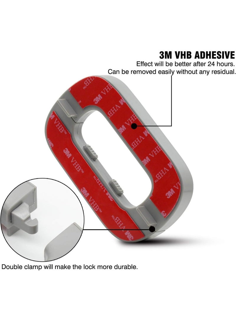 Home Refrigerator and Freezer Door Lock, Toddler Safety Lock Easy to Install and Use, 3M VHB Adhesive No Tools or Drilling Required (2 Pack) - Image 4