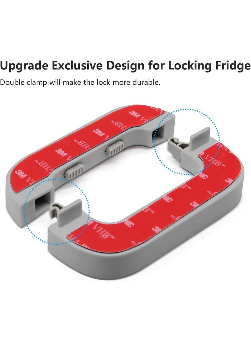 Home Refrigerator and Freezer Door Lock, Toddler Safety Lock Easy to Install and Use, 3M VHB Adhesive No Tools or Drilling Required (2 Pack) - Image 3