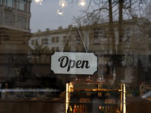 Toros.Store Double-Sided Wooden Open Sign for Business - 12 х 6 Inches Open Closed Sign for Window or Door, Vintage Style Wood Panel, Decorative - Image 4