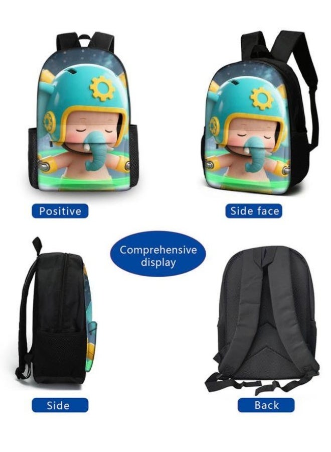 Bright Li Fire Unlock the new fashion of childish fun! Three-piece set of bags, cartoon elements for children and teenagers (students, children, friends' outings, mountain climbing, schooling, etc. can be used) - 66  - Image 3