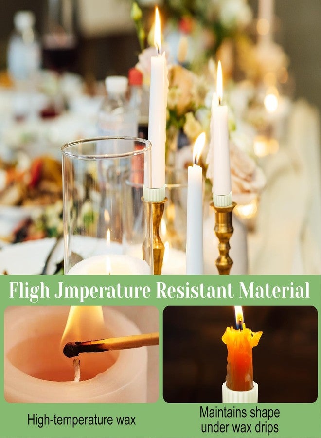 Yuanchu 12 Pcs Silicone Taper Candle Grippers, Non-Slip Candle Hugger Gaskets Taper Candle Huggers for Secure Upright Fit in Holders Cups Wedding Festival Accessories - Image 2