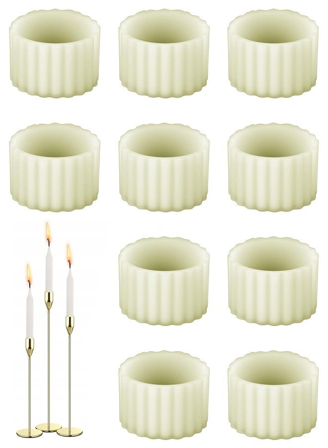 Yuanchu 12 Pcs Silicone Taper Candle Grippers, Non-Slip Candle Hugger Gaskets Taper Candle Huggers for Secure Upright Fit in Holders Cups Wedding Festival Accessories - Image 1