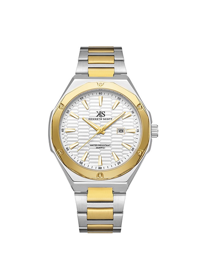 KENNETH SCOTT Men's Stainless Steel Analog Watch K23026-TBTW - 46 mm  - Image 1