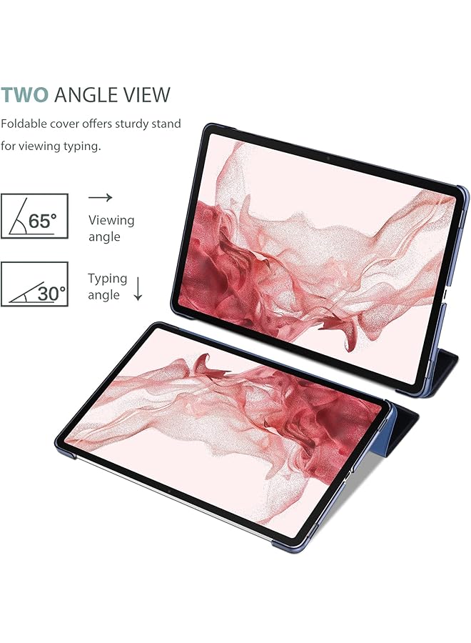 Procases Galaxy Tab S8 Tab S7 11 Inch Case Protective Slim Case Folio Hard Back Stand Smart Cover For 11 Inch Galaxy Tab S8 2022 Galaxy Tab S7 2020 Sm-X700 X706 T870 T875 T878 -Navy - Image 4