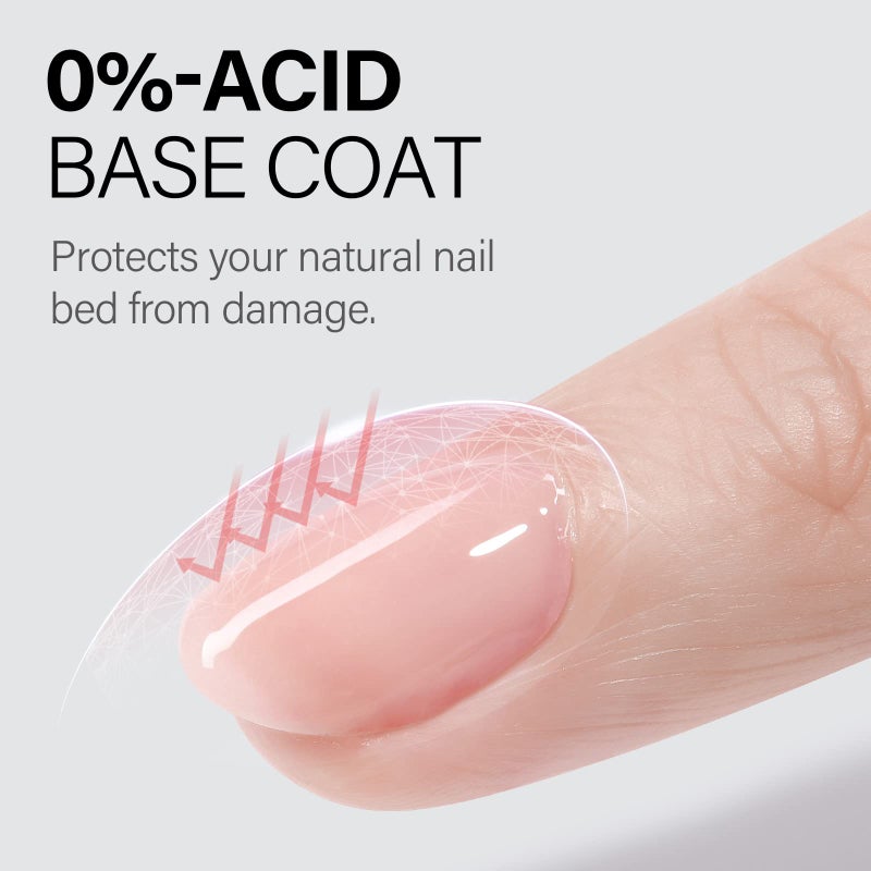 AILLSA Base and Top Coat Gel Nail Polish Top and Base Coat Nail Polish Soak Off Long Lasting Clear Base Gel High Gloss Shine No Wipe Top Coat for DIY Nail Art at Home 0.51 Fl Oz - Image 3