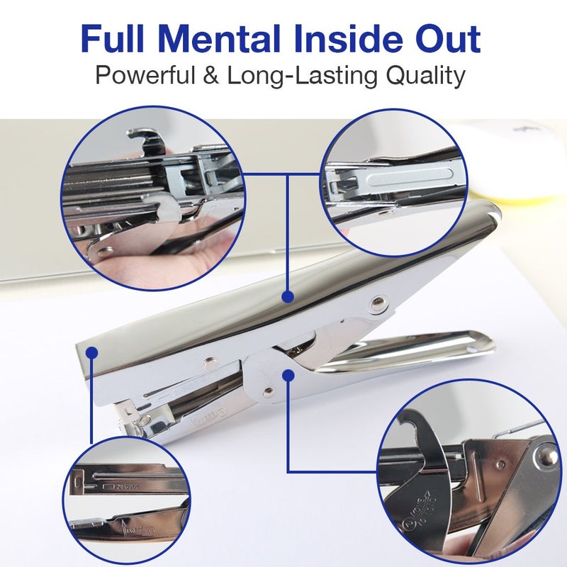 Lanhope Stapler Heavy Duty with 1000 Staples and Staples Remover Set 20 Sheets Desktop Office Work Student Teacher Large Capacity No Jam Professional Standard 24/6 Metal - Image 4