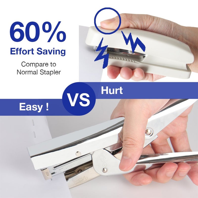 Lanhope Stapler Heavy Duty with 1000 Staples and Staples Remover Set 20 Sheets Desktop Office Work Student Teacher Large Capacity No Jam Professional Standard 24/6 Metal - Image 3