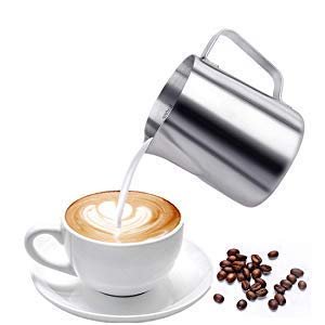 THW Stainless Steel Milk Frothing Latte Pourer Cappuccino Coffee Jug, 350 ML - Image 4