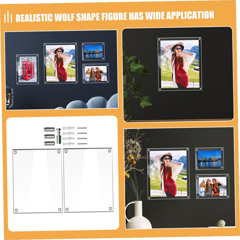 Small Clear Acrylic Photo Frame Wall Hanging Picture Holder For Living Room Decor - Image 5