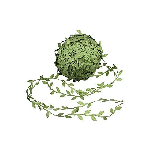 David accessories Olive Green Leaves Leaf Trim Ribbon -20 Yards - for DIY Craft Party Wedding Home Decoration (Olive Green) - Image 1