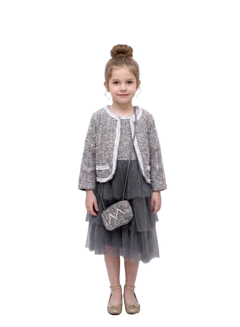 Bidani Soft Pink Satin A-Line Party Dress with Ruffle