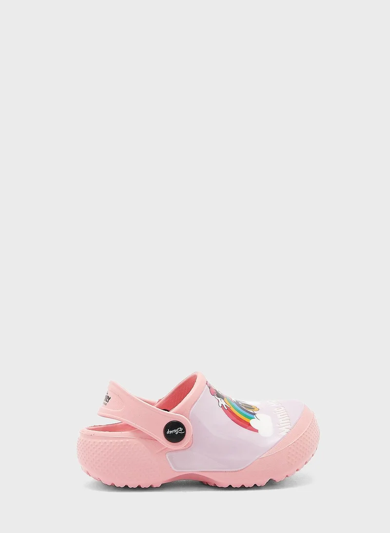 Disney Kids Minnie Mouse  Lenticular Clog Sandal