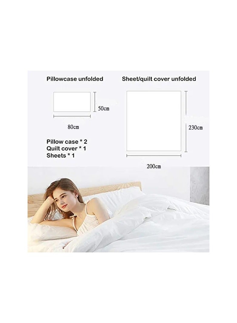 4-Pieces/Set Disposable Bed Sheets Best Combination Set for Travel - Image 4
