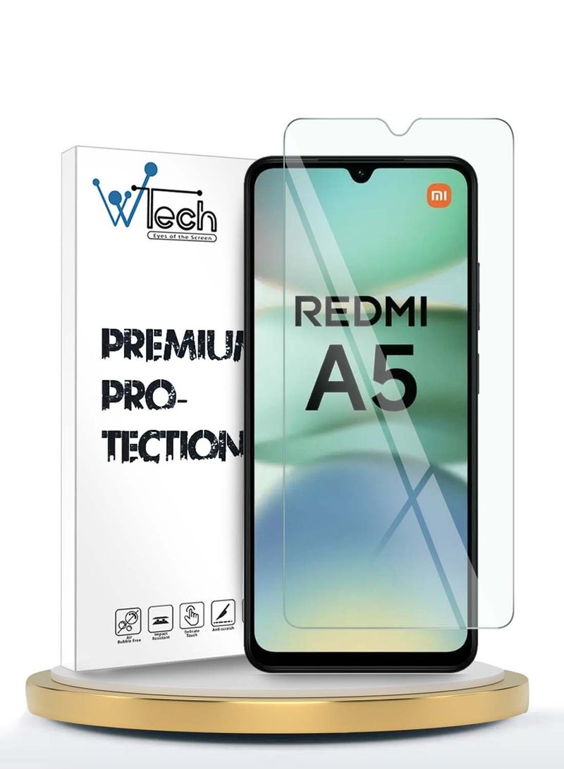 دبليو تيك واقي شاشة من الزجاج المقوى Xiaomi Redmi A5 4G 2025 WTech Premium Series 9H 2.5D - شفاف - Image 1