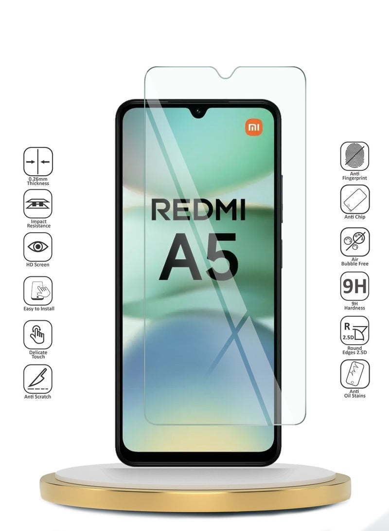 دبليو تيك واقي شاشة من الزجاج المقوى Xiaomi Redmi A5 4G 2025 WTech Premium Series 9H 2.5D - شفاف - Image 2