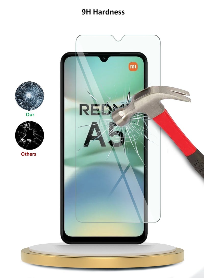 دبليو تيك واقي شاشة من الزجاج المقوى Xiaomi Redmi A5 4G 2025 WTech Premium Series 9H 2.5D - شفاف - Image 3