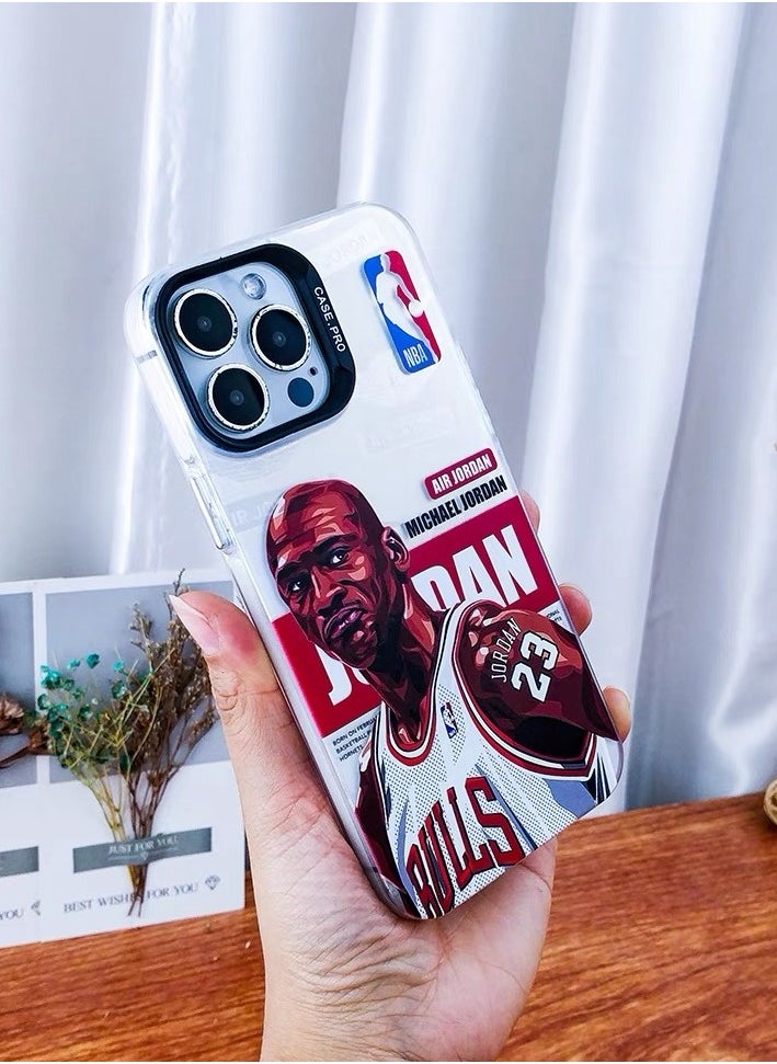 Case for iPhone 15 Pro with Michael Jordan Pattern Cover