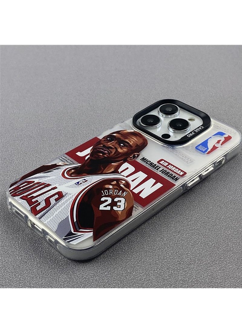 Case for iPhone 15 Pro with Michael Jordan Pattern Cover