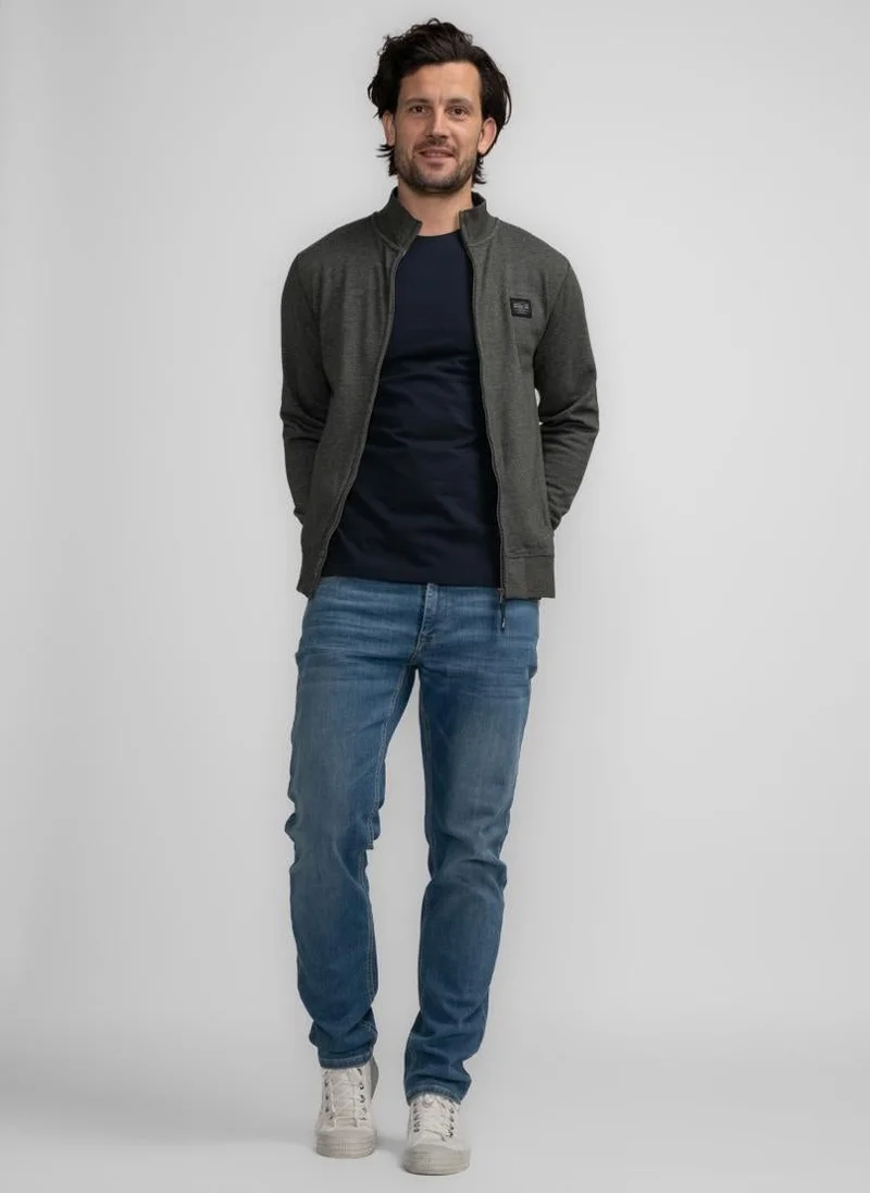 Petrol Industries 6088-Army Green Men Sweater Collar Zip for Men | Best Price UAE