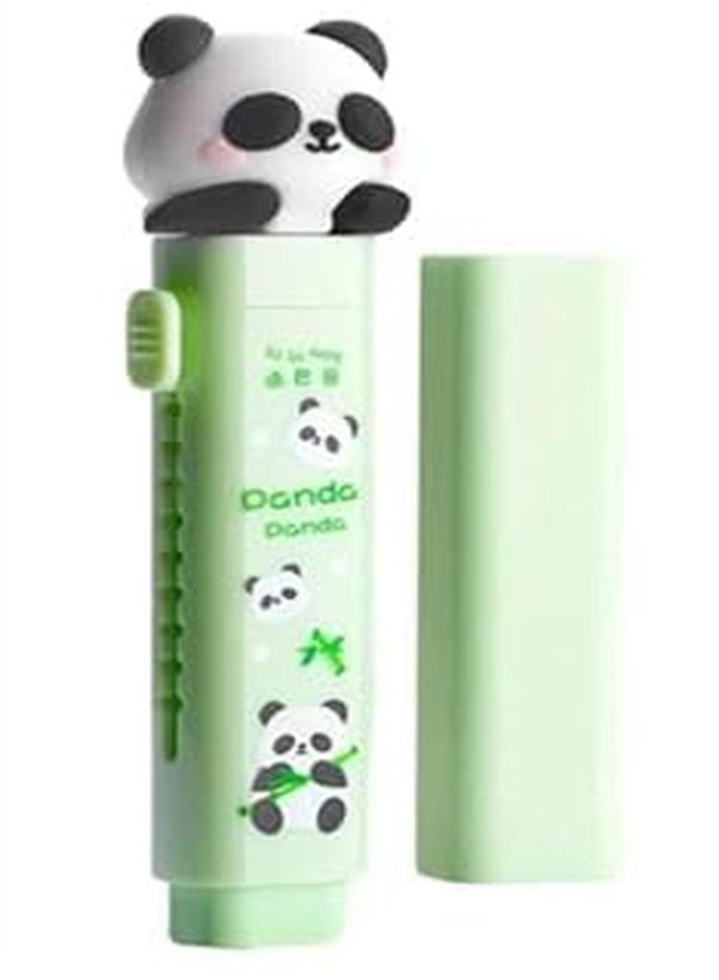 VIBRAL Eraser for Kids – Panda Cutter Shaped Eraser Pen Cute Pencil Stationery Retractable Rubber Stick Eraser Set for Kids Students Birthday Return GIF Party Favour Pack of 1 - Image 4