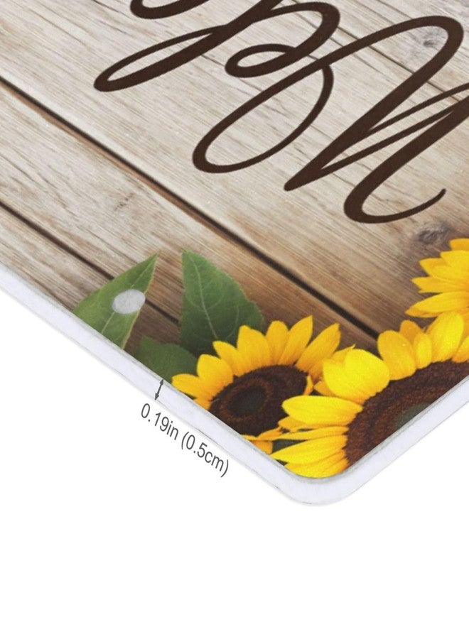 Vdsrup Vintage Sunflowers On Wooden Board Hanging Door Sign Plaque Spring Summer Autumn Sunflower Wall Sign with Hanging String Decorative Welcome Hanging Sign for Front Porch Home Decor 6x11 inches - Image 3