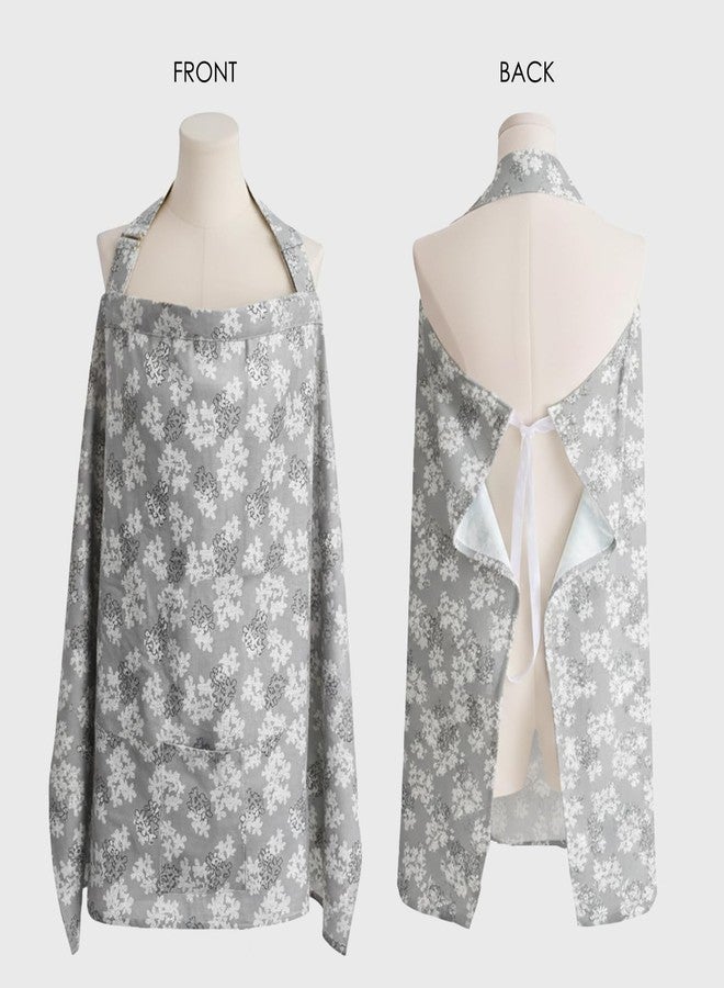 BabyMoo Baby Moo Nursing Cover for Feeding Moms | Breathable Soft Cotton Nursing Cover for Breast Feeding | Multi Use Breast Feeding Cover for Mothers | Feeding Apron for Moms - Grey - Image 5