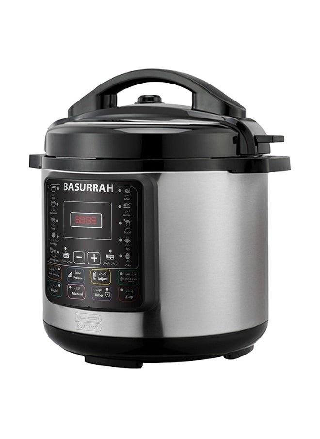 BASURRAH Electric Pressure Cooker 10.0 L 1400-1650 W  Silver Black  - Image 2