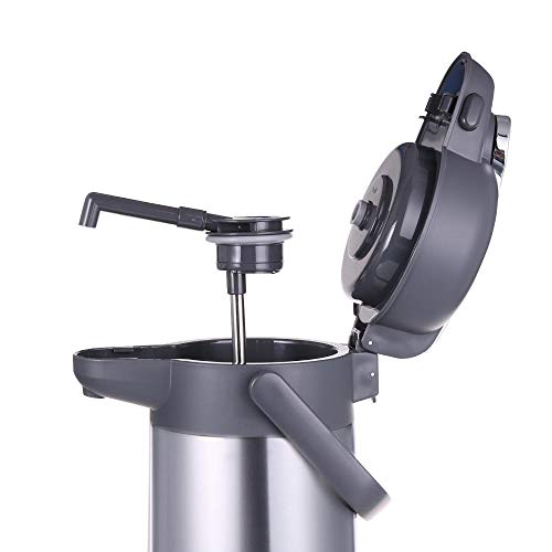 GiNT 101 Oz Airpot Coffee Dispenser with Pump, Insulated Coffee Carafe for Hot Liquids, Stainless Steel Vacuum Insulated Pump Dispenser for Hot/Cold Beverages (3L) - Image 4
