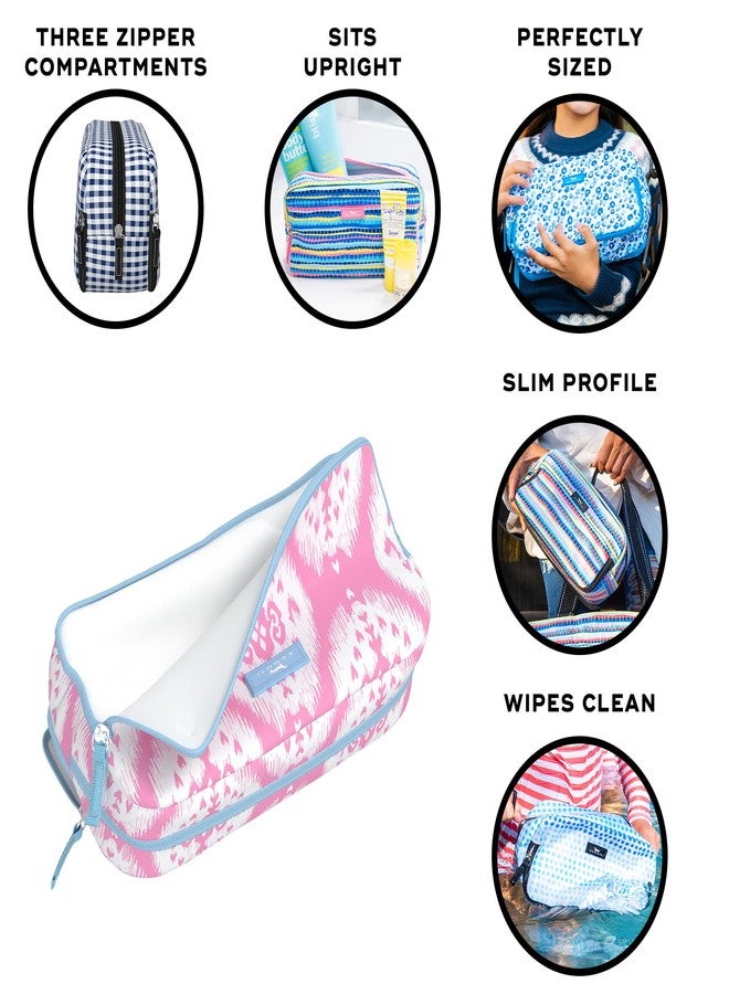 SCOUT 3-Way Bag - Travel Makeup Pouch and Toiletry Bag for Women with Three Zipper Compartments - Stands Upright, Wipes Clean - Image 2