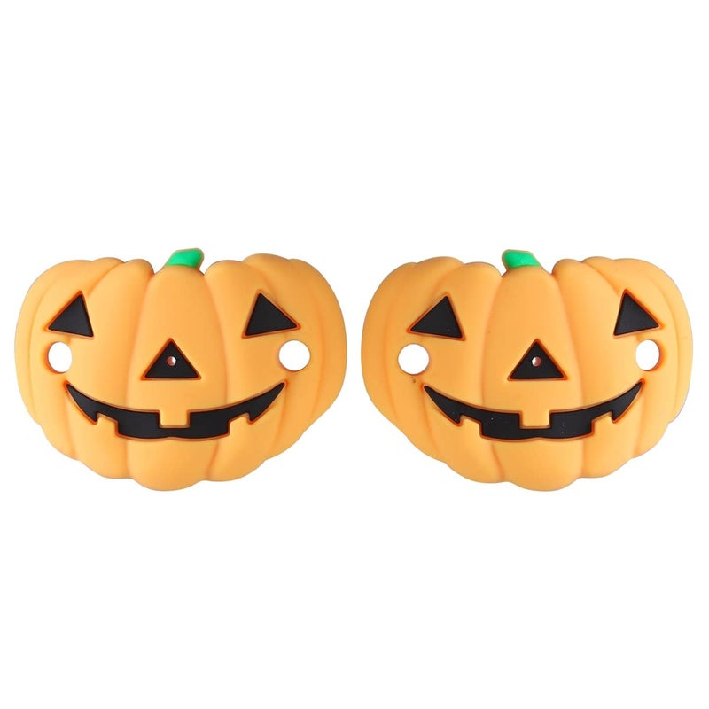 BinaryABC Halloween Pumpkin Baby Pacifier,Halloween Silicone Baby Nipple,Halloween Party Favors Gifts,2Pcs - Image 1