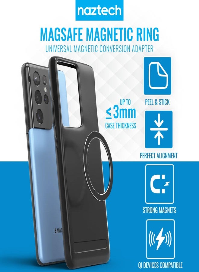 Naztech MagUp MagSafe Magnetic Ring - Universal MagSafe Ring Adapter for iPhone 17/16/15/14, Galaxy S25/S24 & Android Devices, Strong Grip & Secure Hold for Any Qi-Enabled Phone Case - (2 Pack) - Image 2