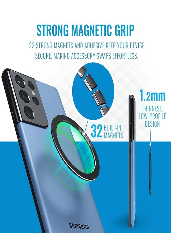Naztech MagUp MagSafe Magnetic Ring - Universal MagSafe Ring Adapter for iPhone 17/16/15/14, Galaxy S25/S24 & Android Devices, Strong Grip & Secure Hold for Any Qi-Enabled Phone Case - (2 Pack) - Image 4