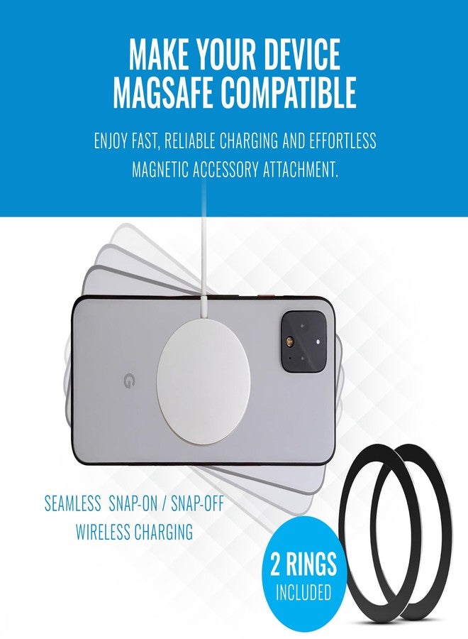 Naztech MagUp MagSafe Magnetic Ring - Universal MagSafe Ring Adapter for iPhone 17/16/15/14, Galaxy S25/S24 & Android Devices, Strong Grip & Secure Hold for Any Qi-Enabled Phone Case - (2 Pack) - Image 3