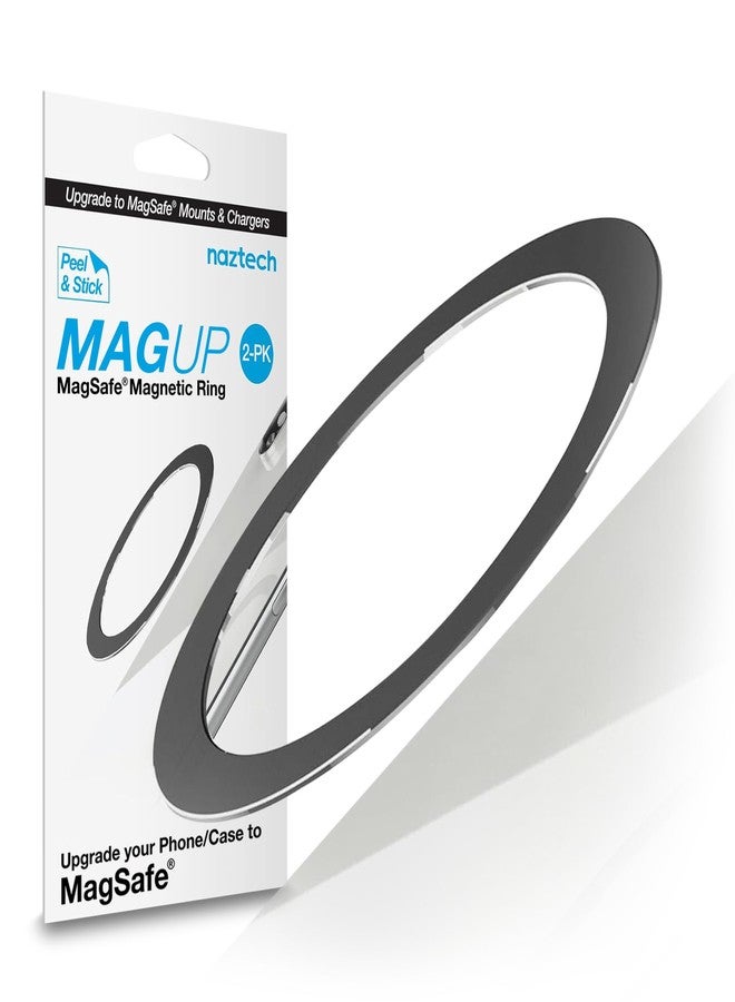 Naztech MagUp MagSafe Magnetic Ring - Universal MagSafe Ring Adapter for iPhone 17/16/15/14, Galaxy S25/S24 & Android Devices, Strong Grip & Secure Hold for Any Qi-Enabled Phone Case - (2 Pack) - Image 1