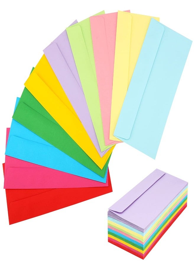 Keketer 100 Pack Colorful #10 Business Envelopes 4-1/8 x 9-1/2 in Mailing Envelopes for Office, Business Letterhead, Invoices, Personal letters, Unique Invitations & Announcements (Colorful Envelopes) - Image 1