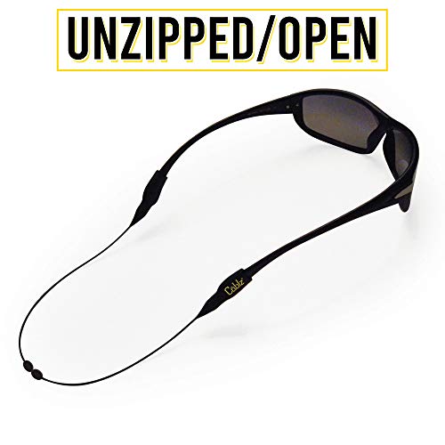 Cablz Zipz XL Adjustable Eyewear Retainer | Adjustable, Lightweight, Low Profile, Off-The-Neck Eyewear Retainer Strap | Black | 16" w/XL Tip - Image 4