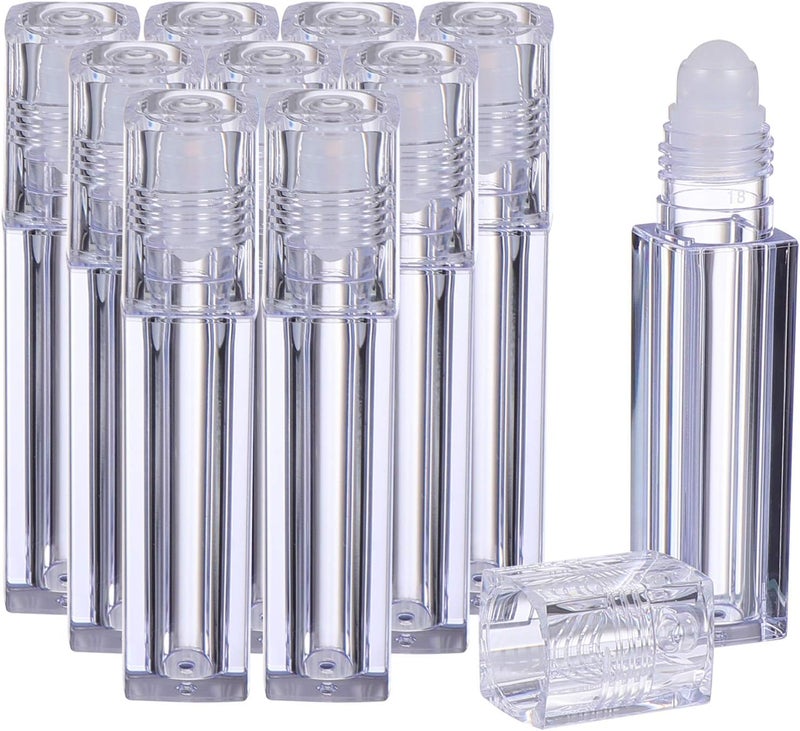 Beaupretty 10pcs Lip Gloss Tubes Empty Lip Gloss Containers Plastic Clear Mini Refillable Lip Balm Eyeliner Mascara Bottles Reusable Lipstick Wand Transparent - Image 1