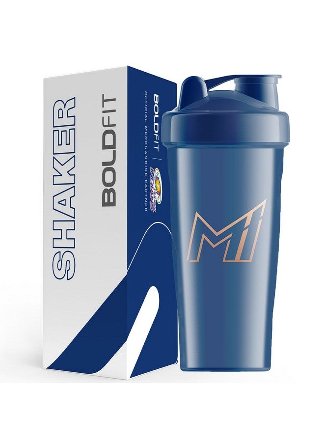 BOLDFIT Boldfit Plastic Mumbai Indians(Mi) Official Merchandise Gym Shaker For Protein Shake Leakproof Shaker Bottles For Protein,Preworkout&Bcaa Shake,Protein Shaker Gym Bottle For Men-Blue,700ML  - Image 1