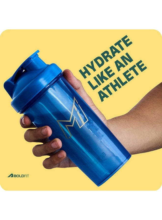 BOLDFIT Boldfit Plastic Mumbai Indians(Mi) Official Merchandise Gym Shaker For Protein Shake Leakproof Shaker Bottles For Protein,Preworkout&Bcaa Shake,Protein Shaker Gym Bottle For Men-Blue,700ML  - Image 5
