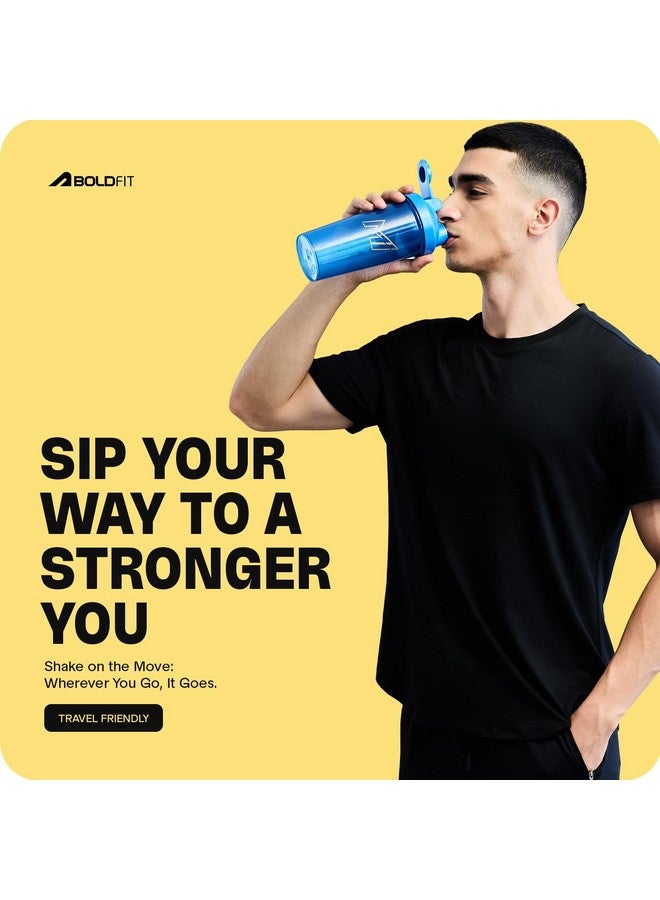 BOLDFIT Boldfit Plastic Mumbai Indians(Mi) Official Merchandise Gym Shaker For Protein Shake Leakproof Shaker Bottles For Protein,Preworkout&Bcaa Shake,Protein Shaker Gym Bottle For Men-Blue,700ML  - Image 3