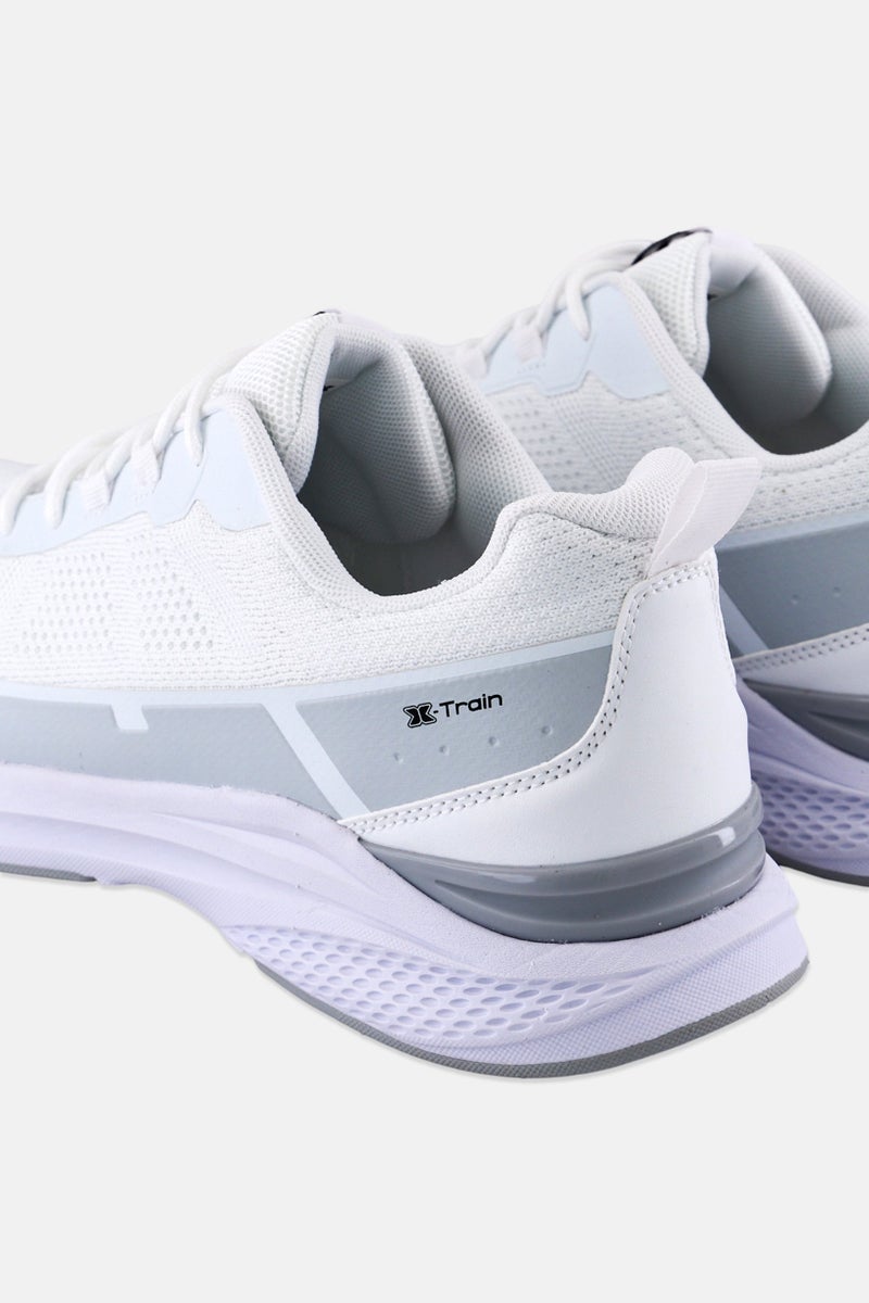RBX Men Brand Logo Lace Up Outdoor Shoes, White  - Image 3