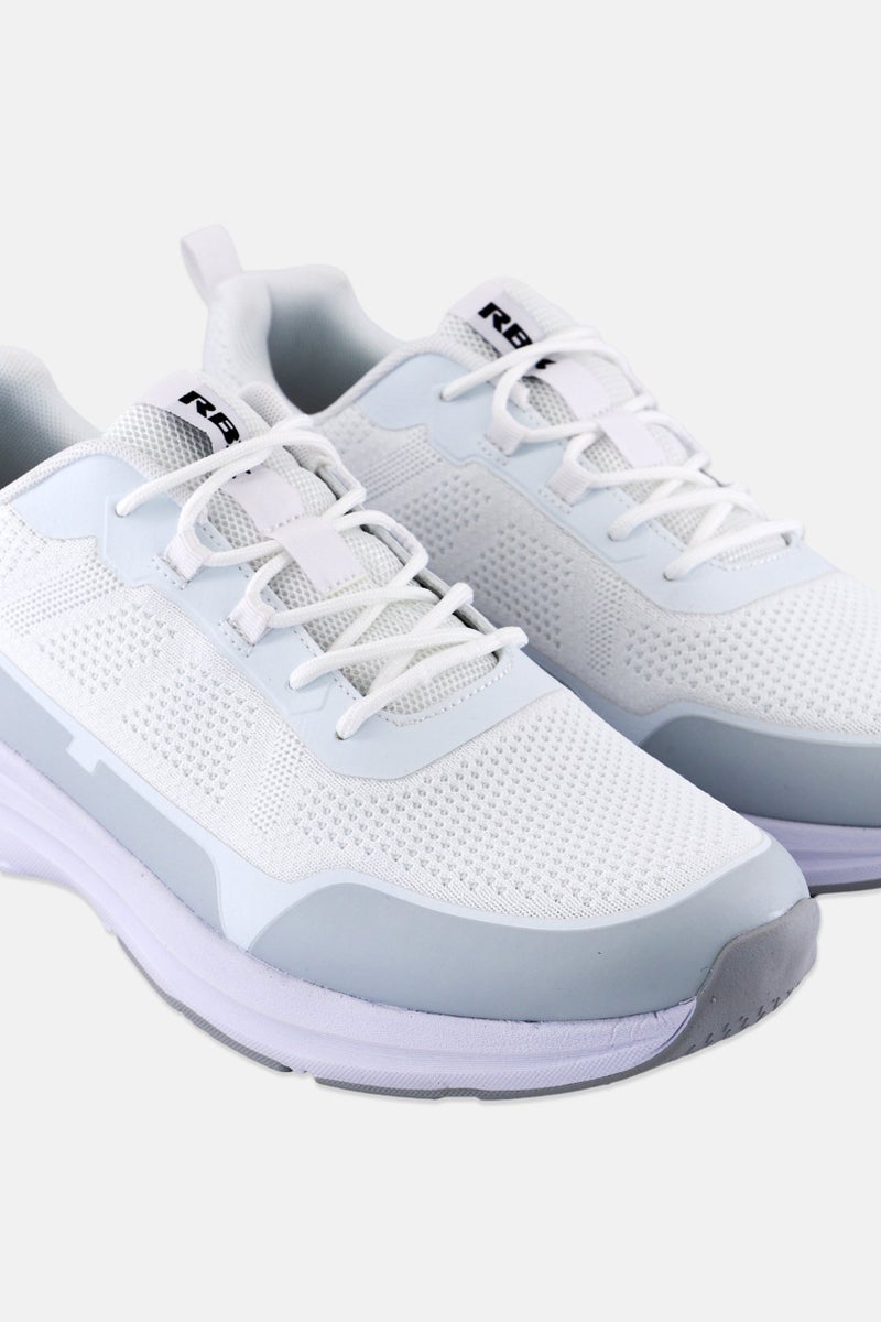 RBX Men Brand Logo Lace Up Outdoor Shoes, White  - Image 2